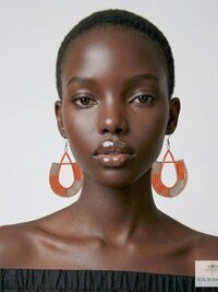 Maasai Beaded Dangle Earrings, Colorful Geometric African Drops, Stainless Steel Hook Jewelry