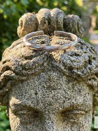 Handcrafted Silver & Copper Woven Bracelet: Kenyan Artisan Jewelry
