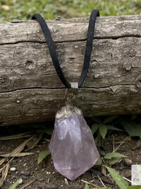 Handcrafted Amethyst Point Pendant - Boho Necklace, Gemstone Jewelry