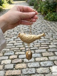 Handmade Bird Windchime - Artisan Metal Patio Ornament Outdoor Garden Decor
