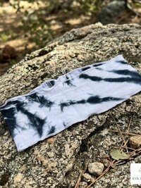 Boho Tie Dye Headband – Wide Yoga Running Sweatband, Hippie Hair Accessory