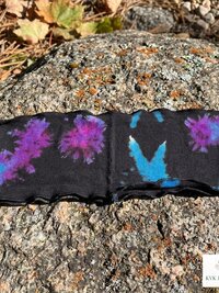 Boho Tie Dye Headband – Wide Yoga Running Sweatband, Hippie Hair Accessory