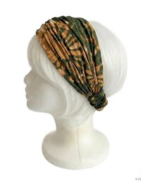 Green Tie-Dye Boho Headband,  Stylish Bohemian Headwrap, Headbands for Women