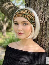 Green Tie-Dye Boho Headband,  Stylish Bohemian Headwrap, Headbands for Women