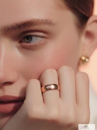 Handmade 6mm Copper Dome Band Ring, Unique Boho Style Jewelry