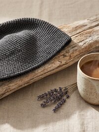 Gray Kufi Skull Cap, Crocheted Beanie Hat, Ethically sourced