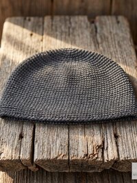 Gray Kufi Skull Cap, Crocheted Beanie Hat, Ethically sourced
