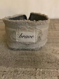 Brave Boho Cuff Bracelet – Stitched Cotton Fabric Wrist Cuff