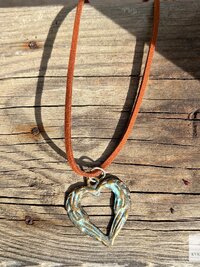 Elegant Brass Angel Wings Heart Choker Necklace: Boho Jewelry