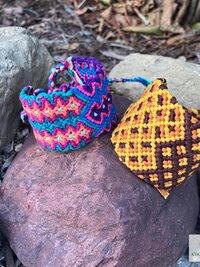 Boho Wide Woven Cotton Cuff Bracelet - Adjustable Fabric Wristband