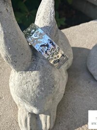 Hammered Silver Cuff Bracelet: Boho Bohemian Jewelry