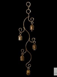 Handmade Swirl Wind Chime - Long Cascading Garden Bells