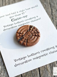 Magnetic Button Brooch Pin - Fabric Safe No Sew Vintage Style Scarf Clip