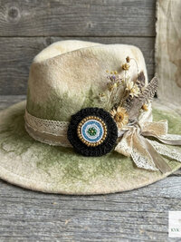 Magnetic Button Brooch Pin - Fabric Safe No Sew Vintage Style Scarf Clip