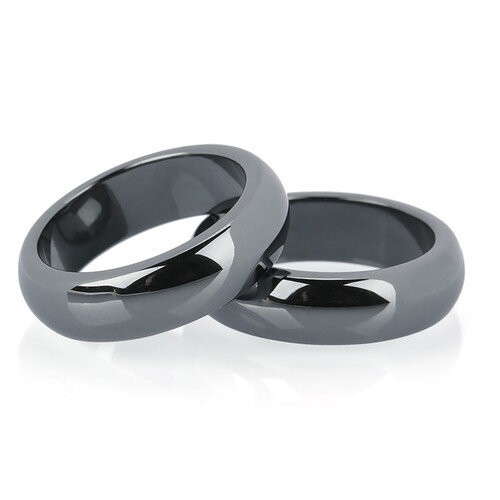 6mm Magnetic Hematite Dome Ring