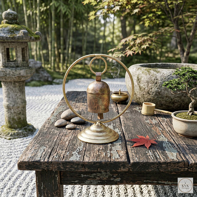 Meditation Bell on Stand | Handcrafted Mindfulness Chime