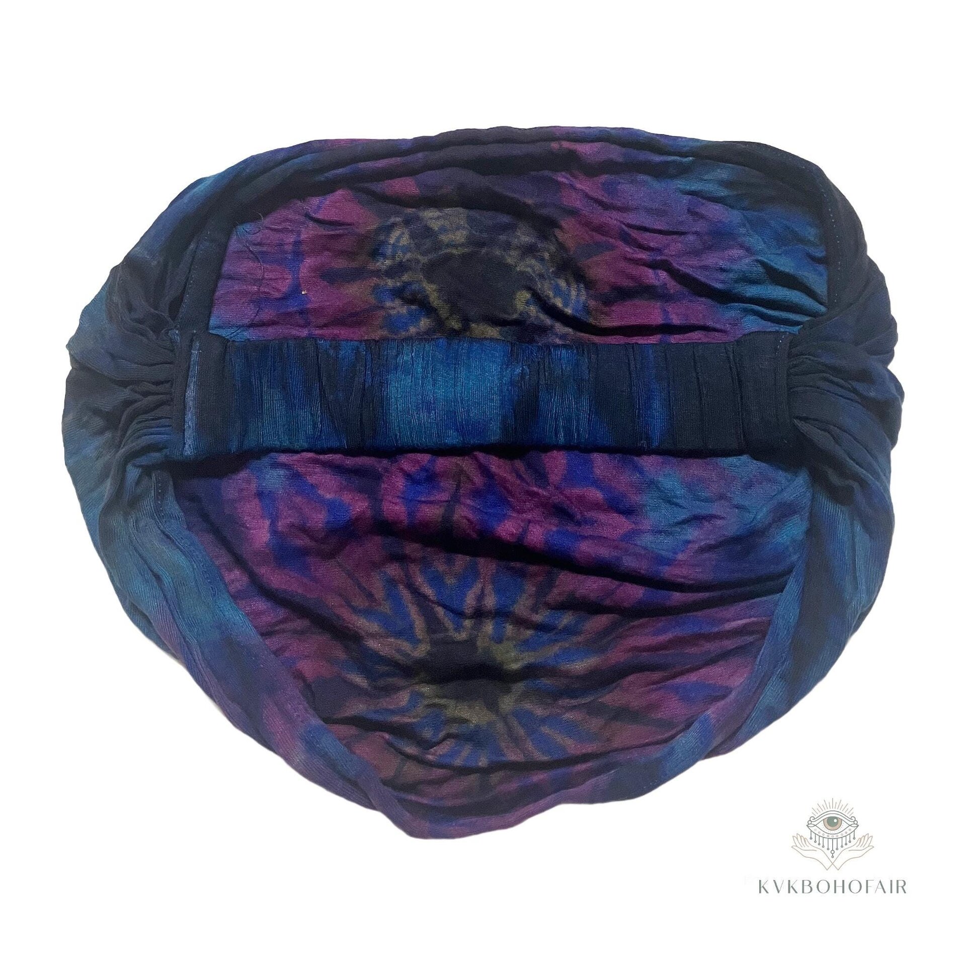 Dark Blue Tie Dye Boho Headband - Stylish Bohemian Headwrap, Headbands for Women