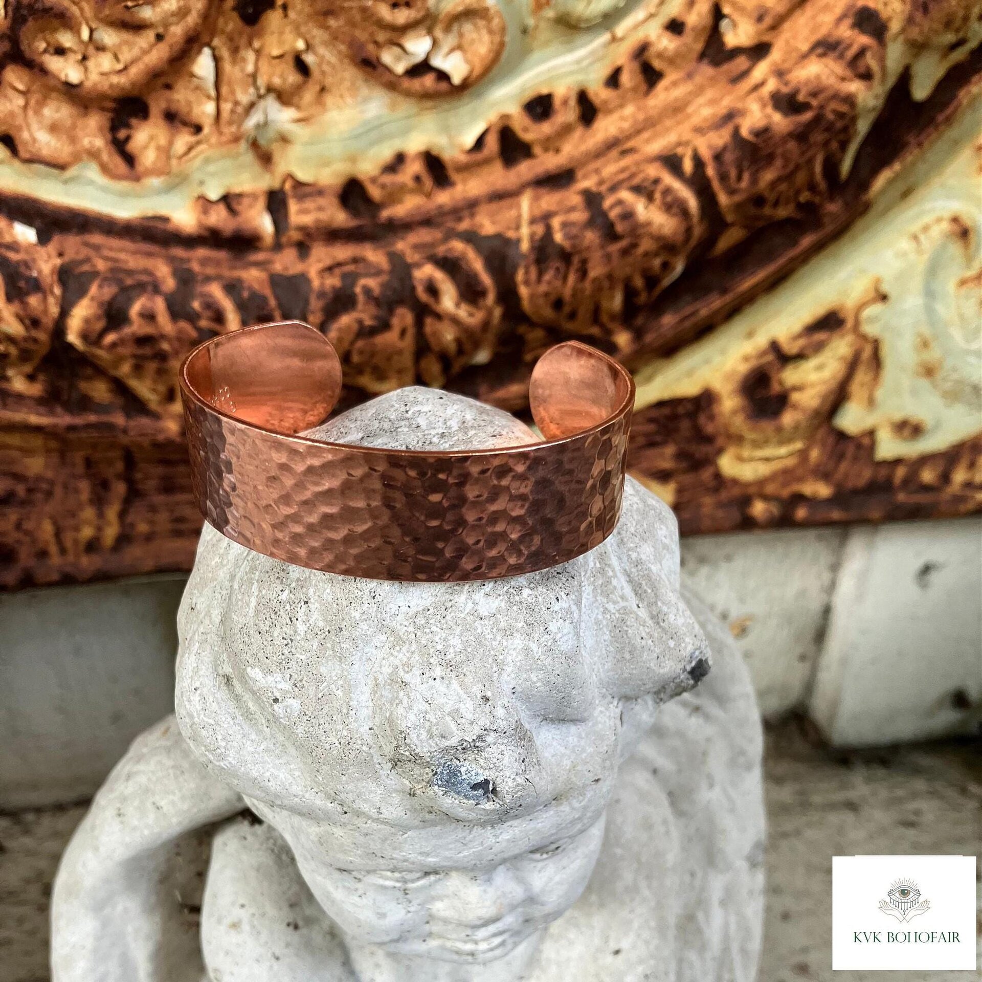 Handcrafted Hammered Copper Cuff – Handcrafted Boho Bracelet, Bohemian Jewelry