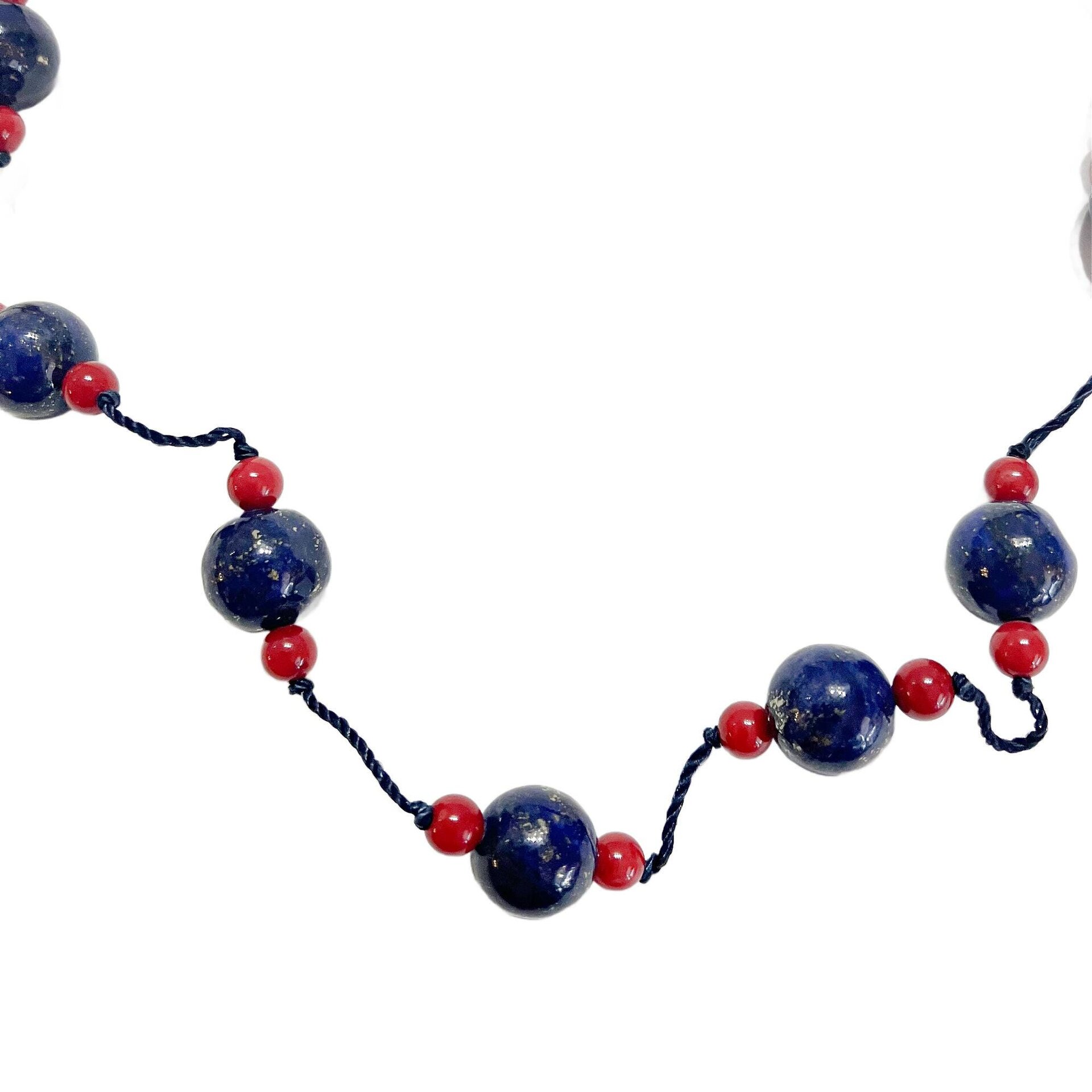 Handcrafted Nepal Beaded Necklace, Boho Gemstone Jewelry