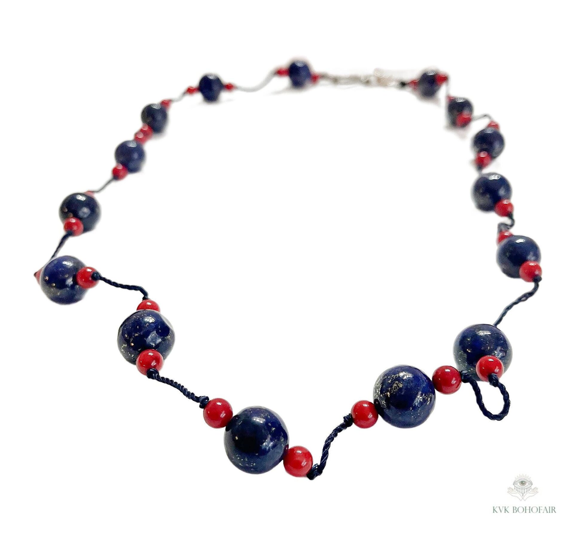 Handcrafted Nepal Beaded Necklace, Boho Gemstone Jewelry