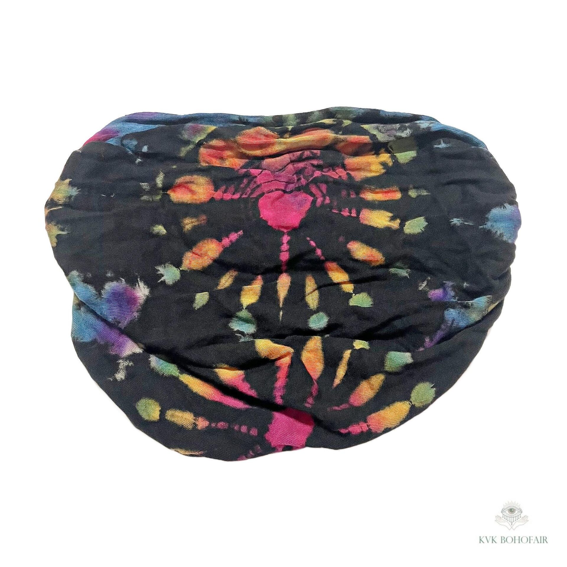 Black Tie Dye Boho Headband -  Stylish Bohemian Headwrap, Headbands for Women