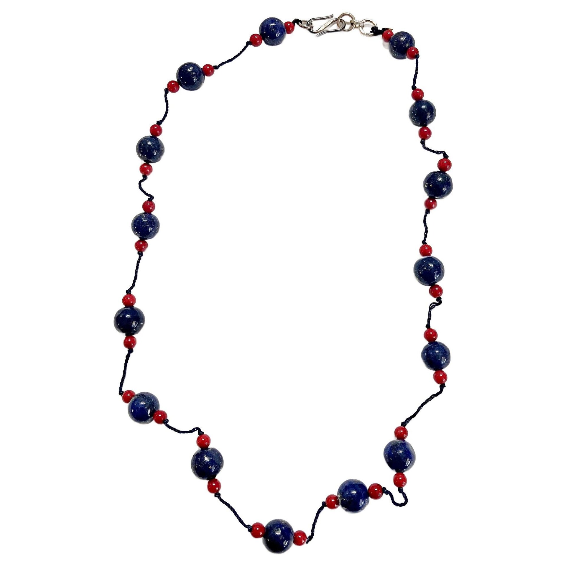 Handcrafted Nepal Beaded Necklace, Boho Gemstone Jewelry