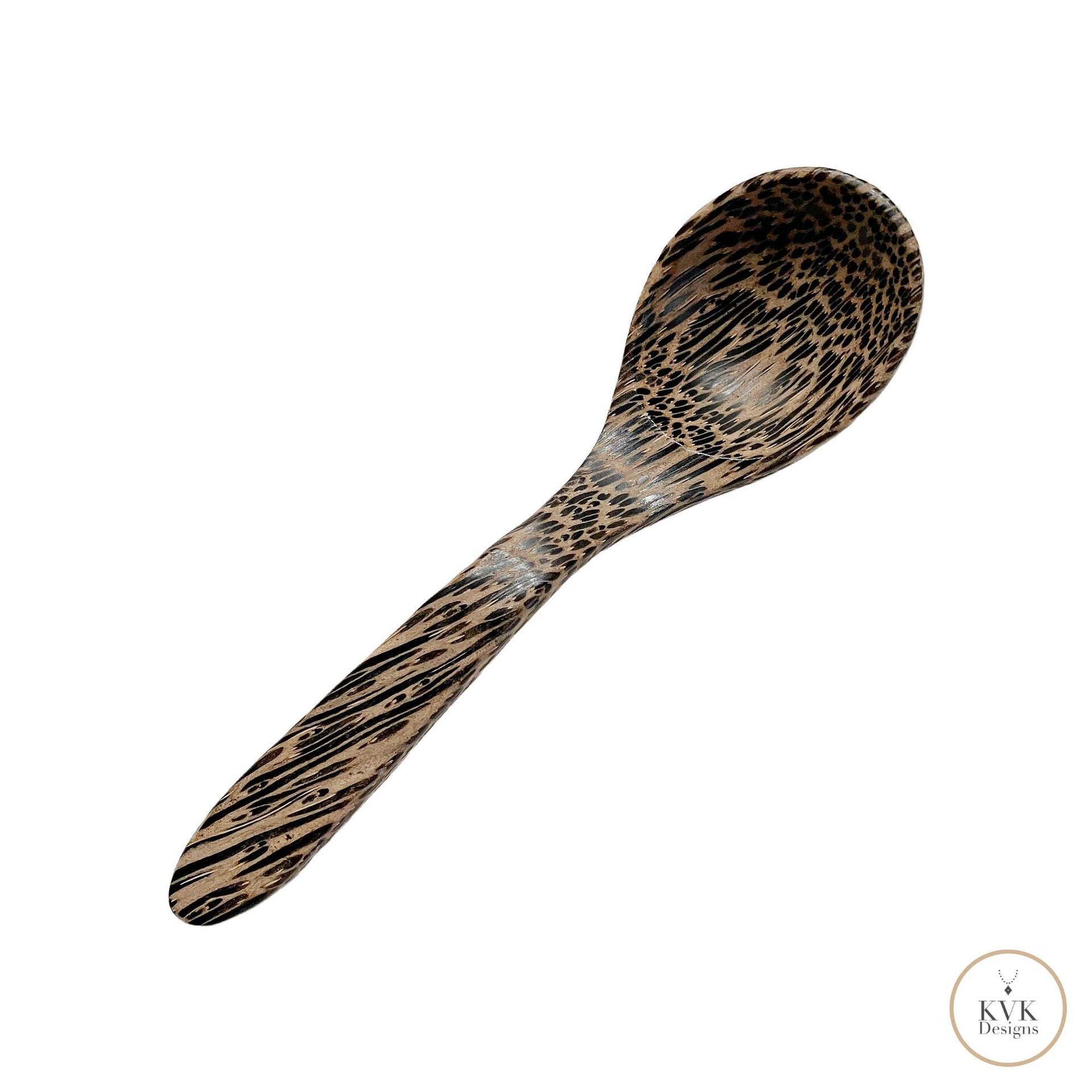 Eco-Friendly Palm Wood Coffee Scoop - Hand Carved 1 Tablespoon Spoon