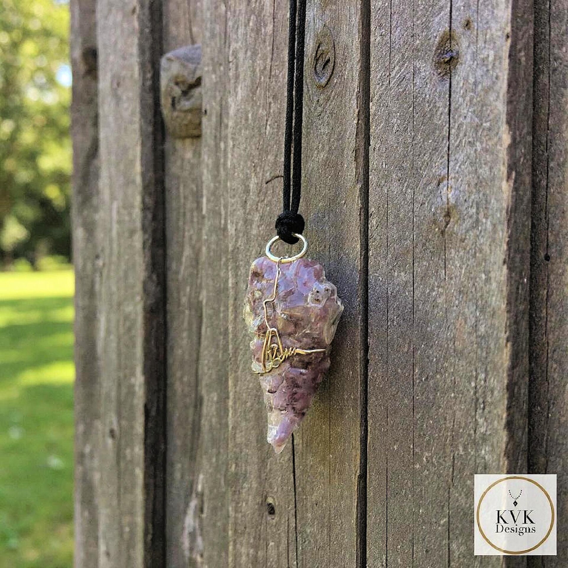 Raw Amethyst Wire Wrapped Necklace - Handcrafted Boho Crystal Pendant Jewelry