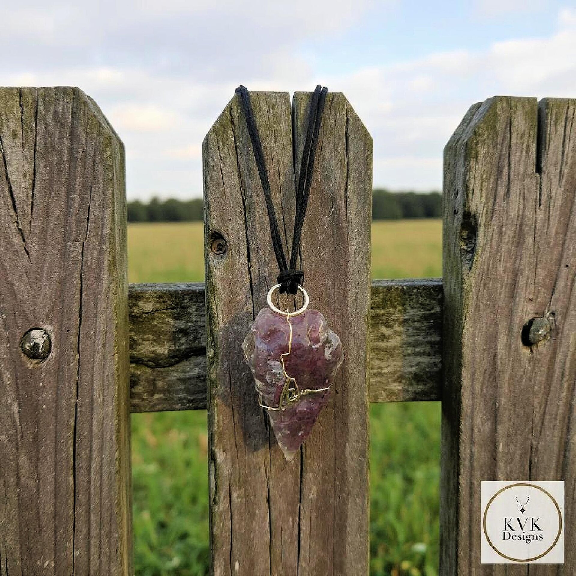 Raw Amethyst Wire Wrapped Necklace - Handcrafted Boho Crystal Pendant Jewelry