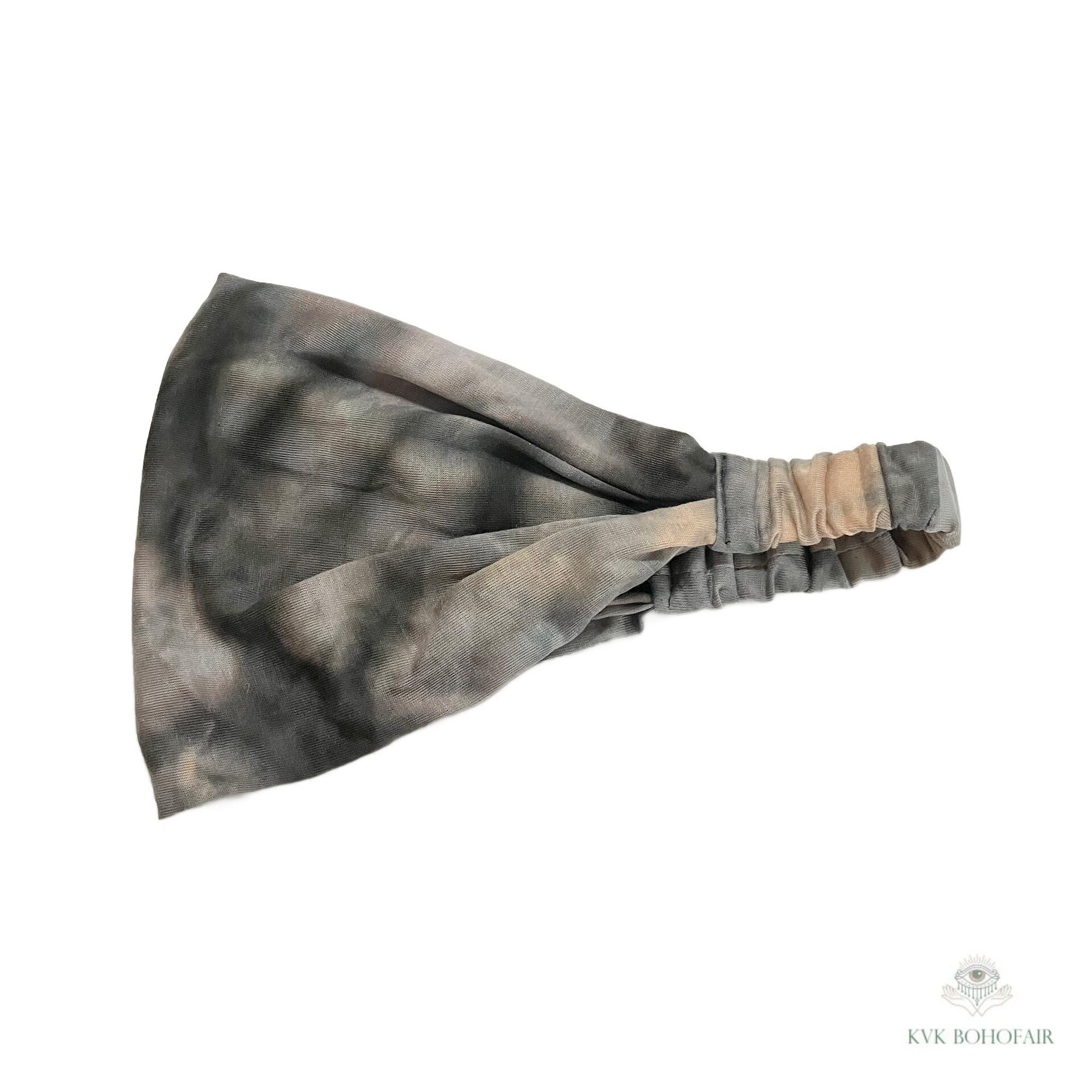 Brown Tie-Dye Boho Headband, Stylish Bohemian Headwrap, Headbands for Women