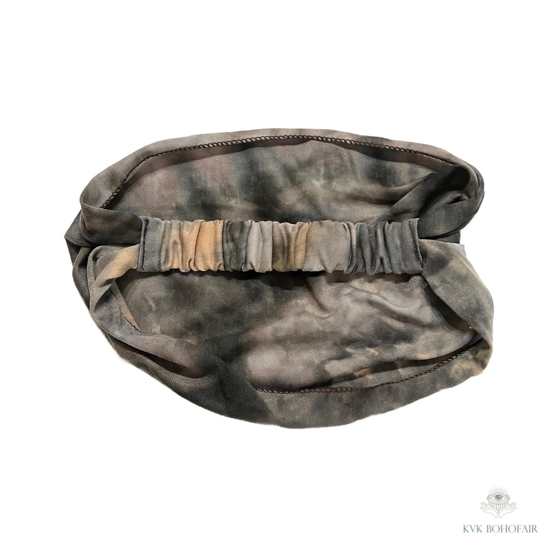 Brown Tie-Dye Boho Headband, Stylish Bohemian Headwrap, Headbands for Women