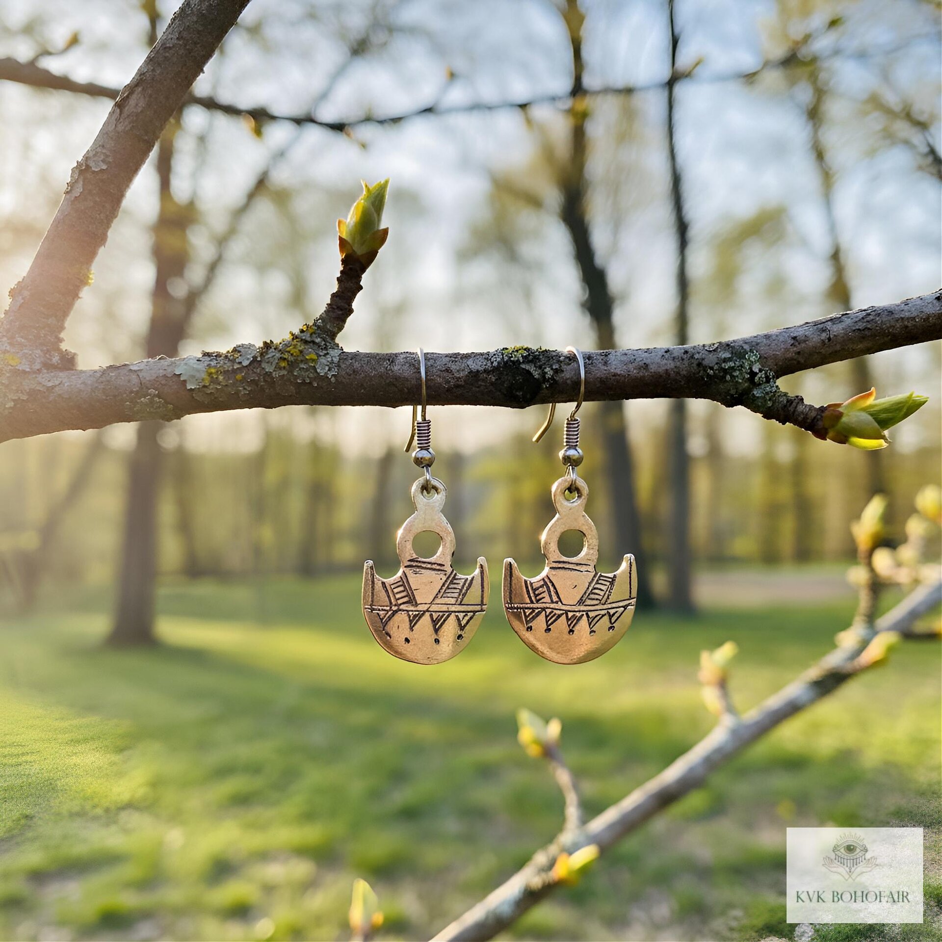 Handcrafted Tuareg Silver Gofed Earrings, Ethnic African Tribal Dangles, Stainless Steel Hooks