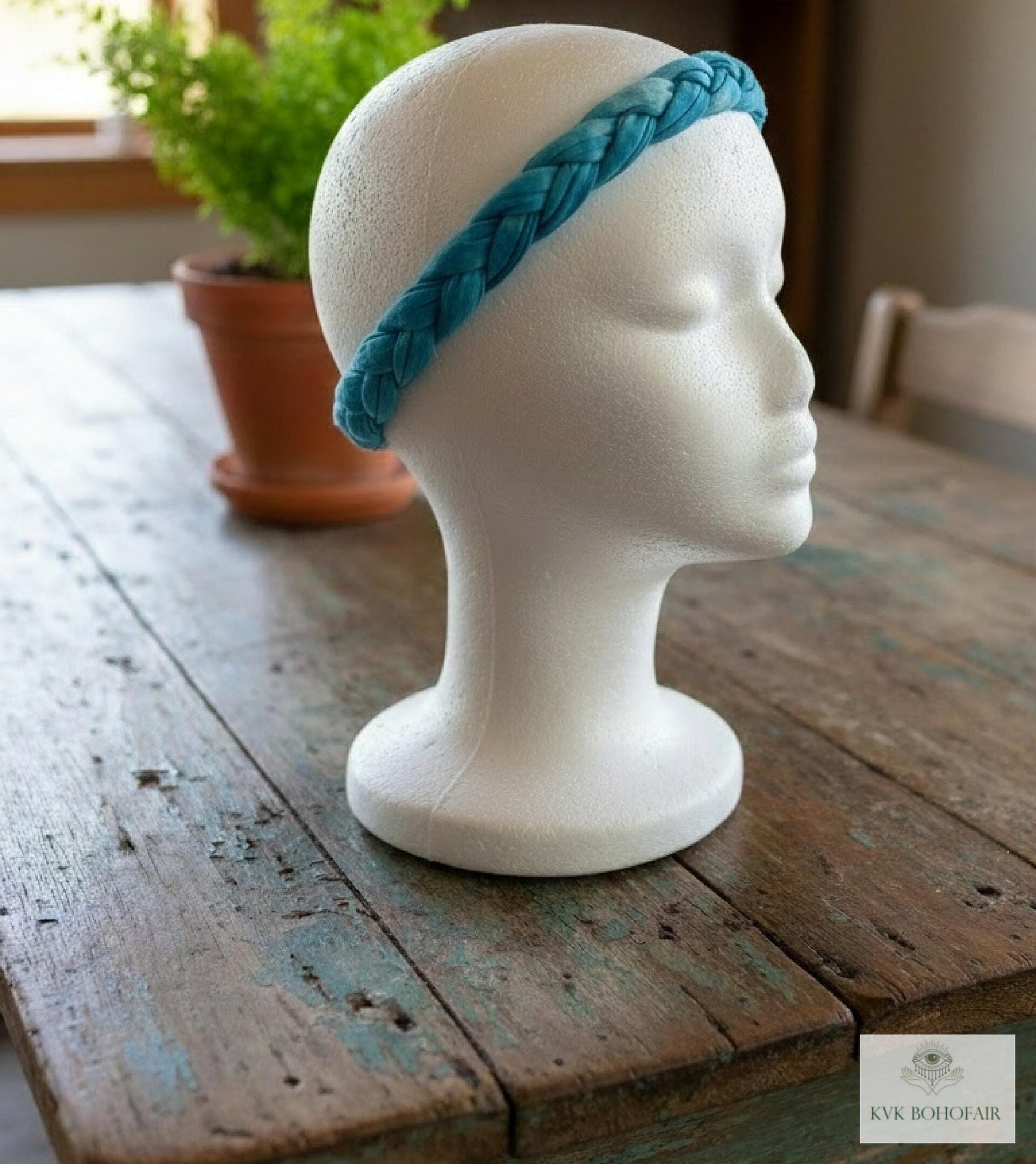 Tie Dye Braided Boho Headband - Yoga Headband, Headbands for Women