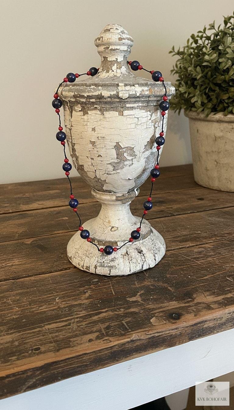 Handcrafted Nepal Beaded Necklace, Boho Gemstone Jewelry