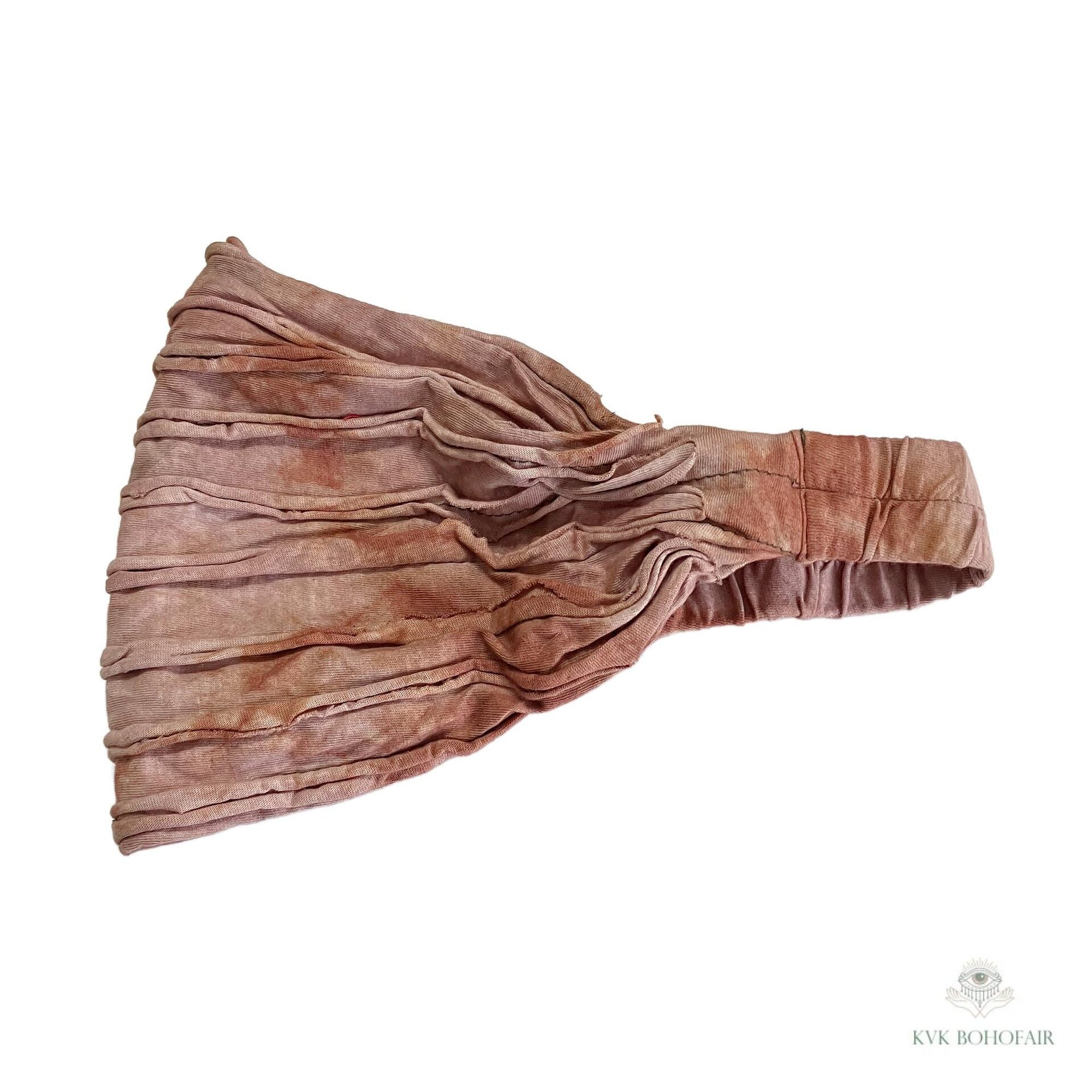 Brown Tie Dye Boho Headband, Stylish Bohemian Headwrap, Headbands for Women