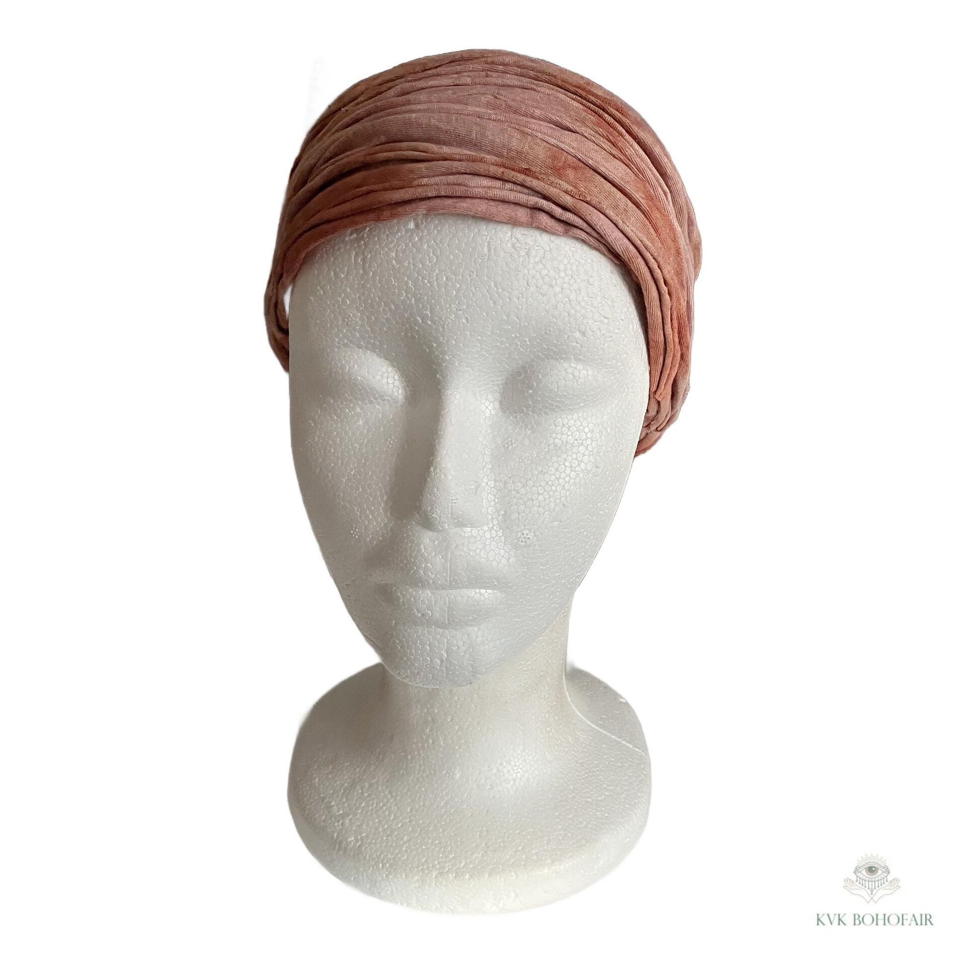 Brown Tie Dye Boho Headband, Stylish Bohemian Headwrap, Headbands for Women