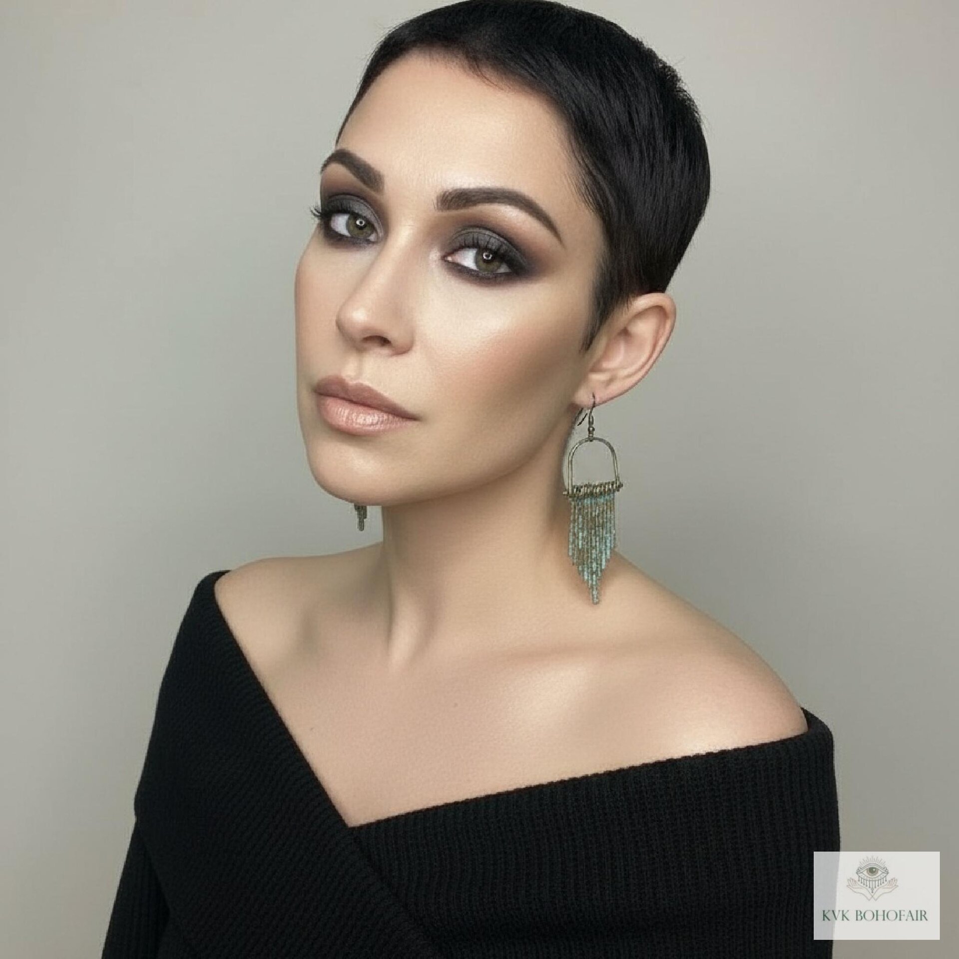Fringe Earrings with Raw Brass Patina Finish - Handcrafted Boho Statement Jewelry