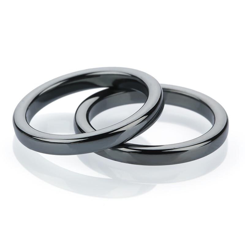 4mm Flat Hematite Ring 