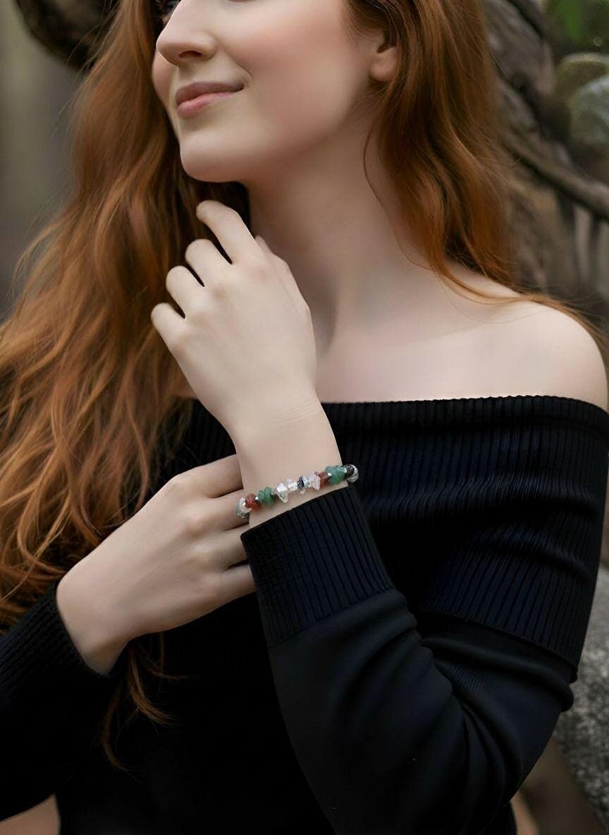 Hematite Gemstone Chip Bracelet