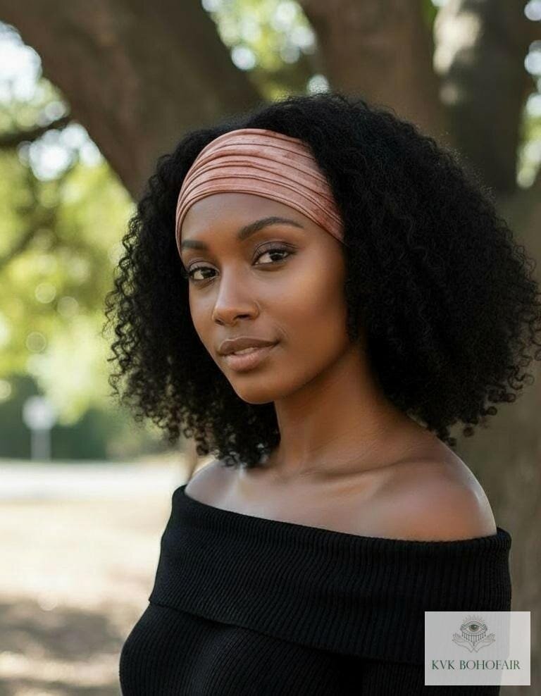 Brown Tie Dye Boho Headband, Stylish Bohemian Headwrap, Headbands for Women