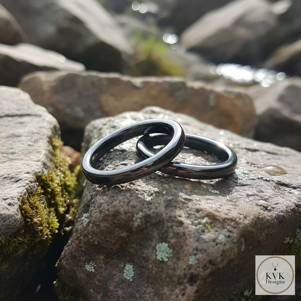 4mm Magnetic Hematite Flat Ring