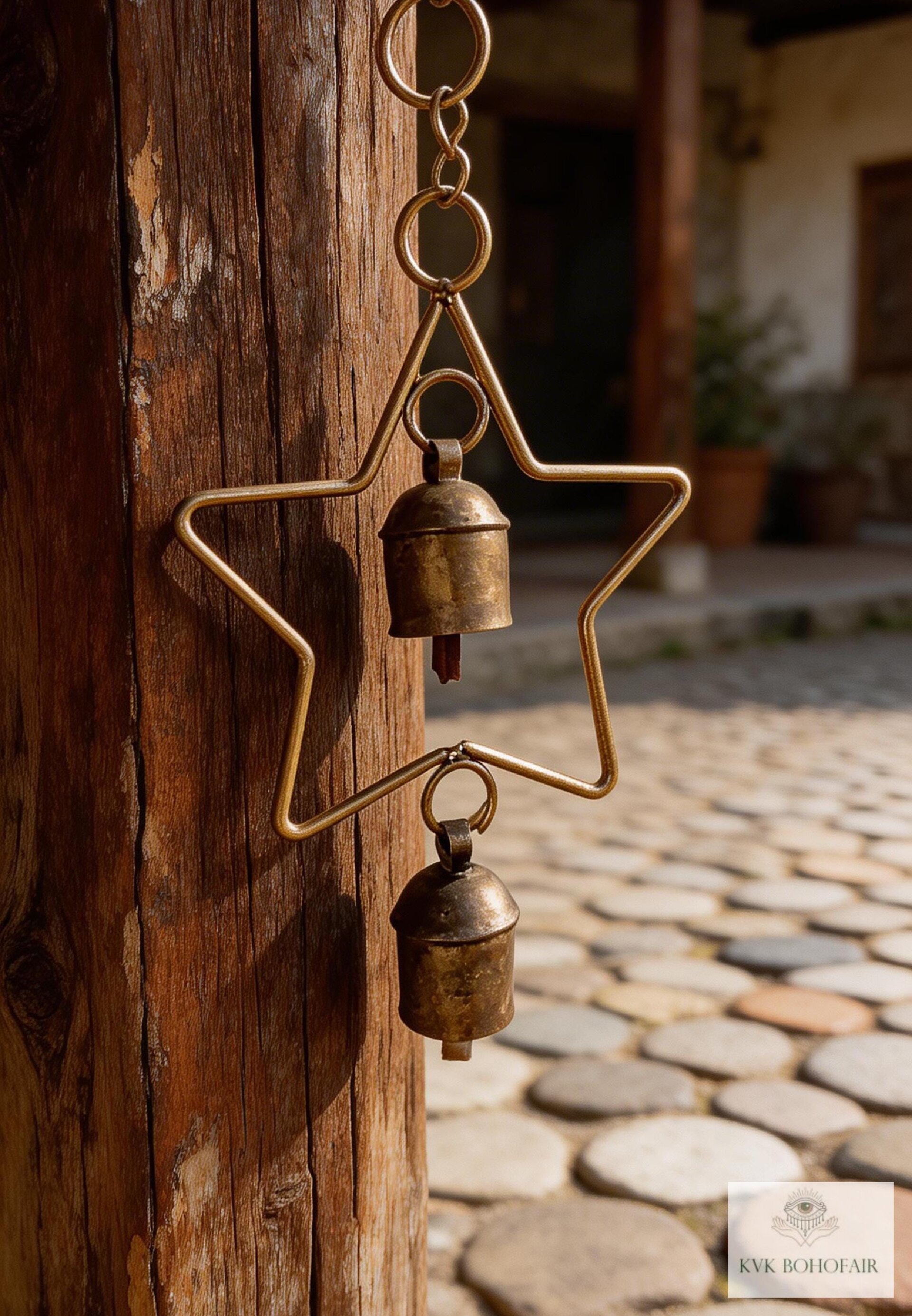 Star Bells Chime - Rustic Metal Art Garden Home Ornament