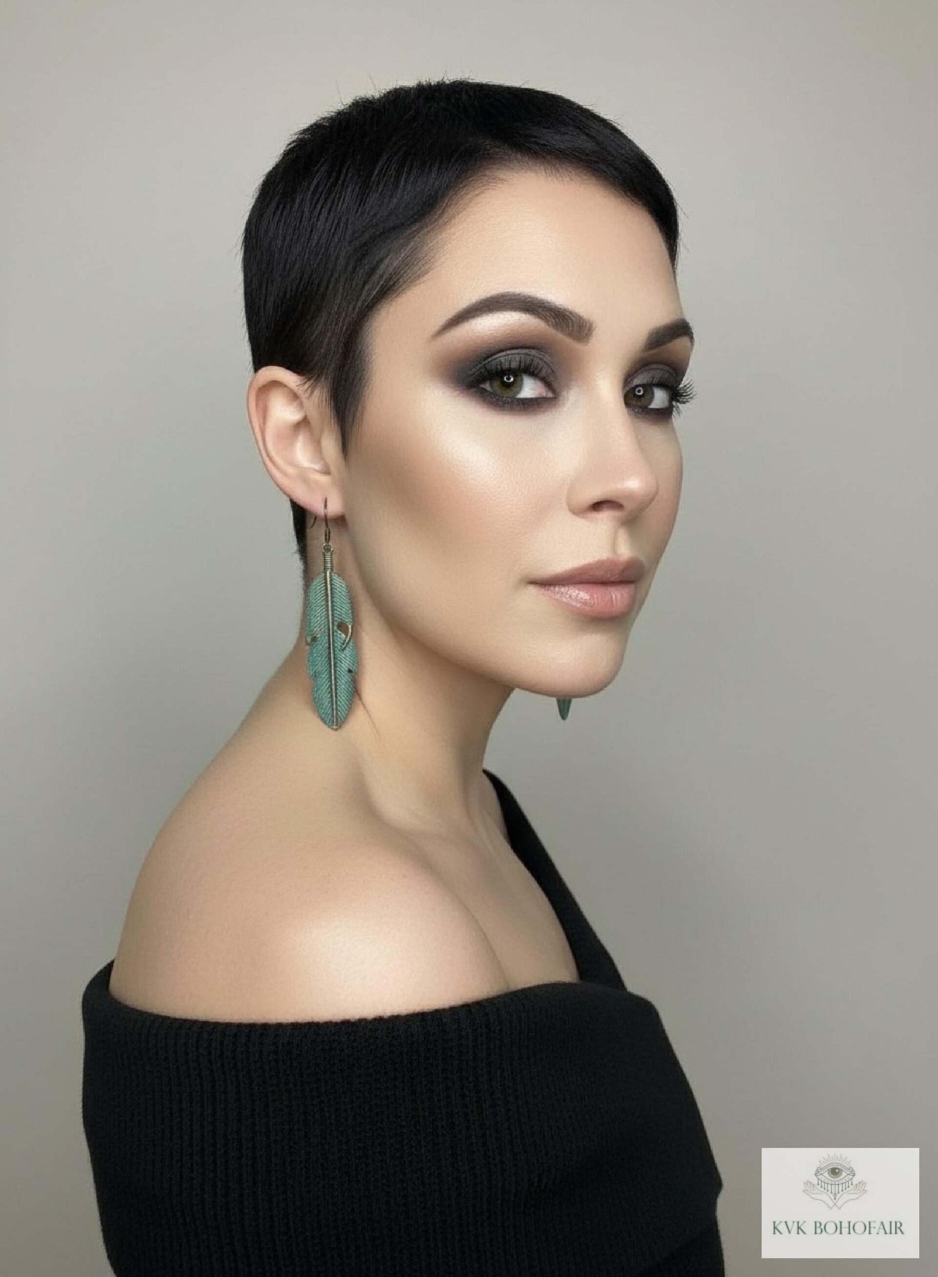 Patina Feather Earrings - Boho Statement Jewelry