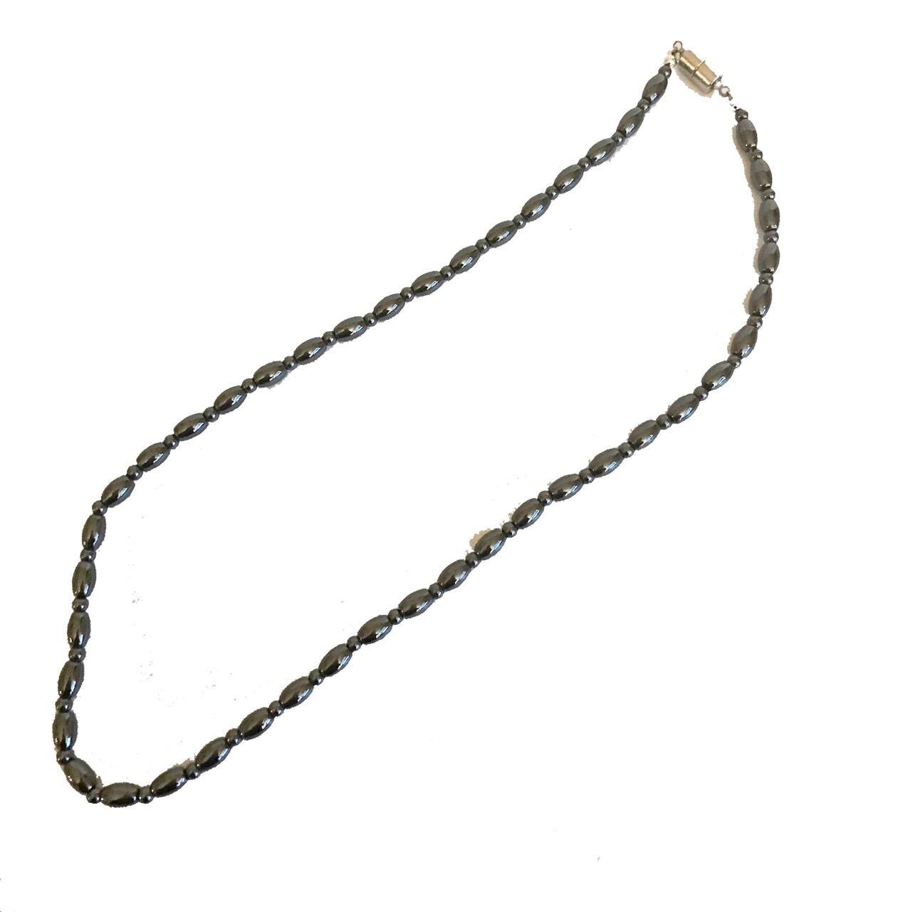 Magnetic Hematite Oval & Round Necklace