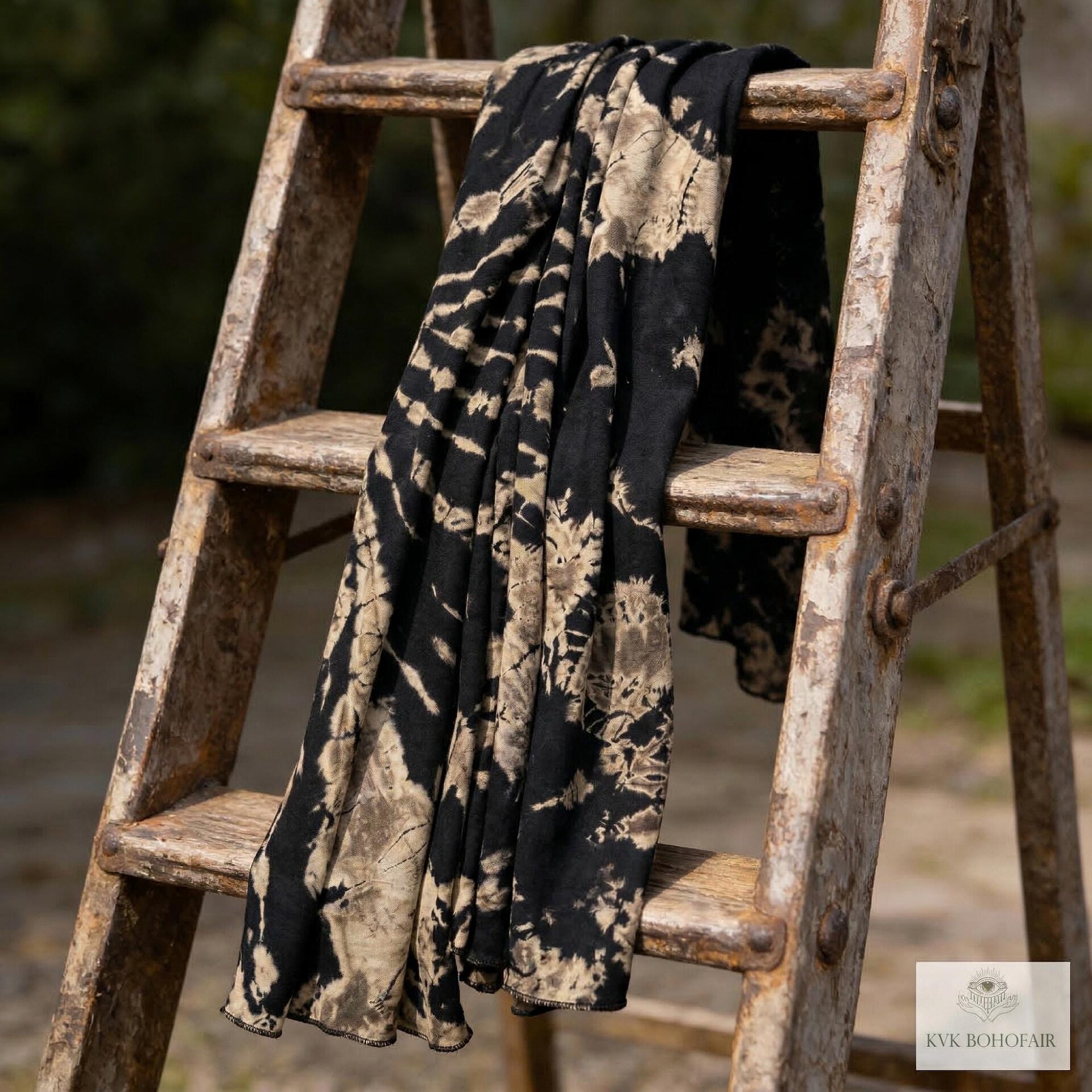 Handmade Tie Dye Scarf, Chic Bohemian Accessory for All Seasons