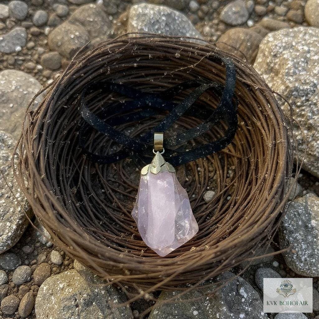 Handcrafted Amethyst Point Pendant - Boho Necklace, Gemstone Jewelry