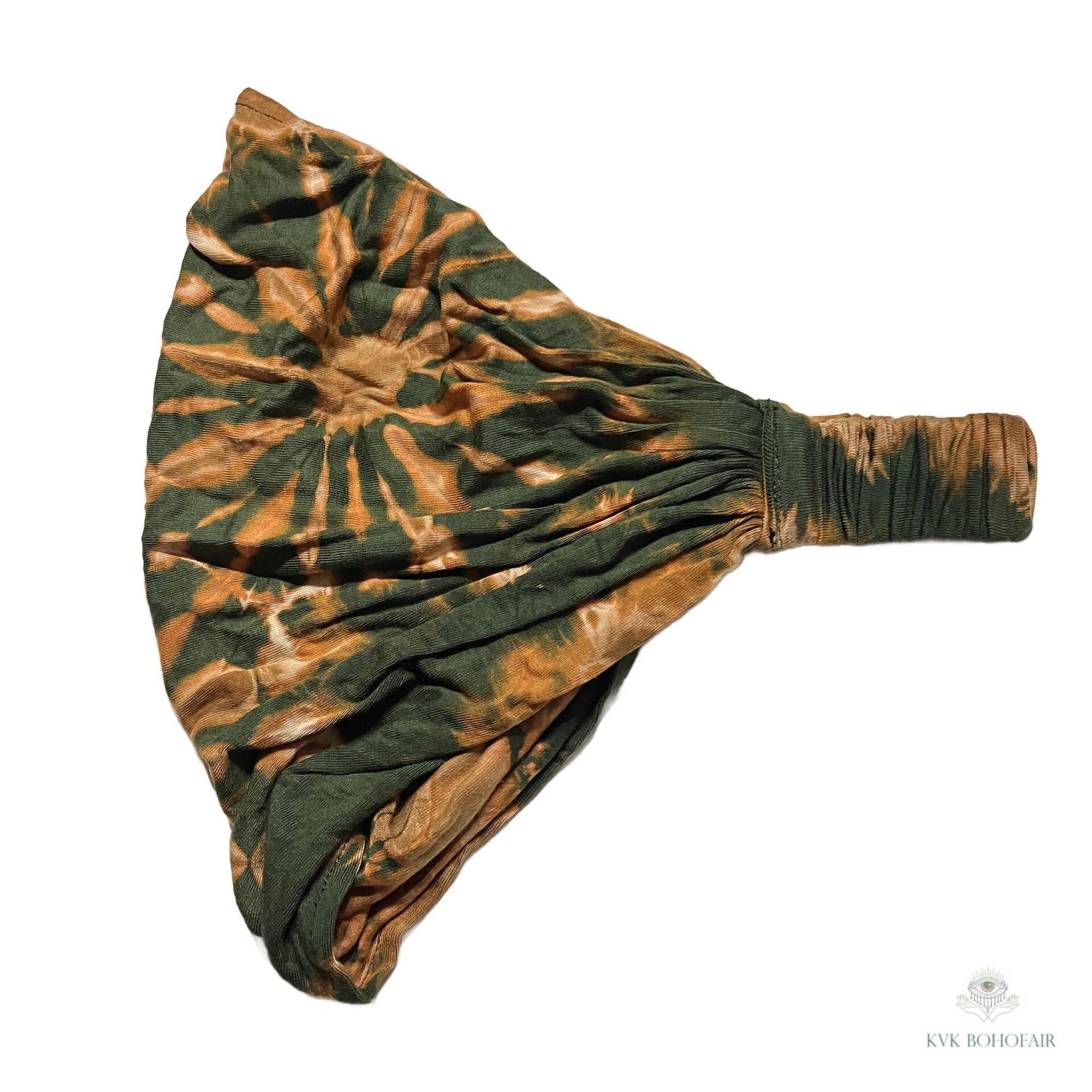 Green Tie-Dye Boho Headband,  Stylish Bohemian Headwrap, Headbands for Women