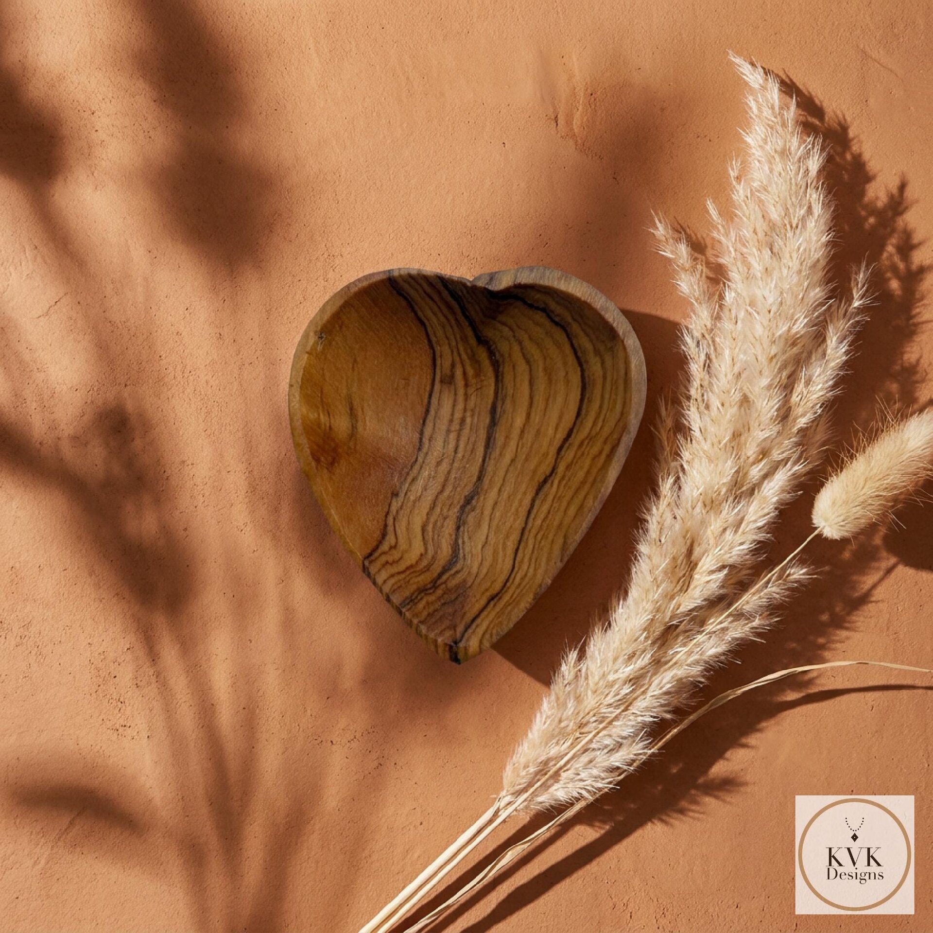Small Olive Wood Heart Bowl - Trinket Dish
