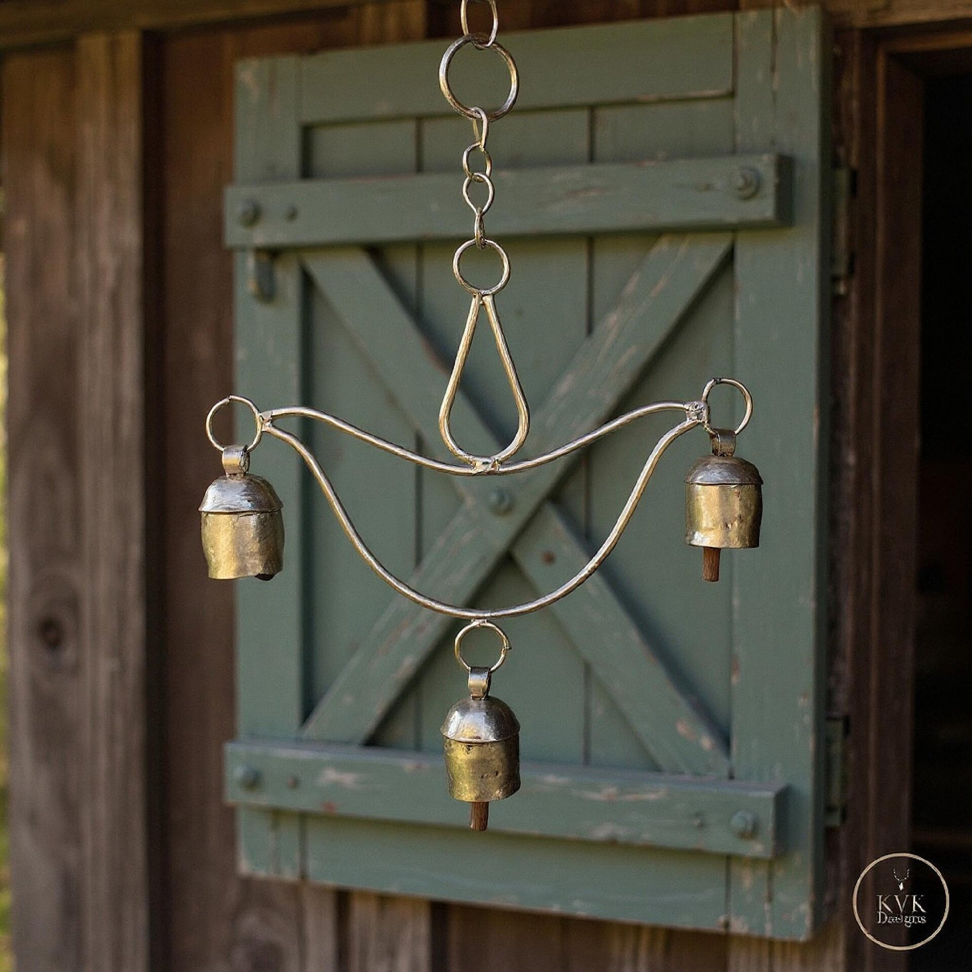 Handmade Lotus Flower Windchime - Artisan Zen Metal Yard Art