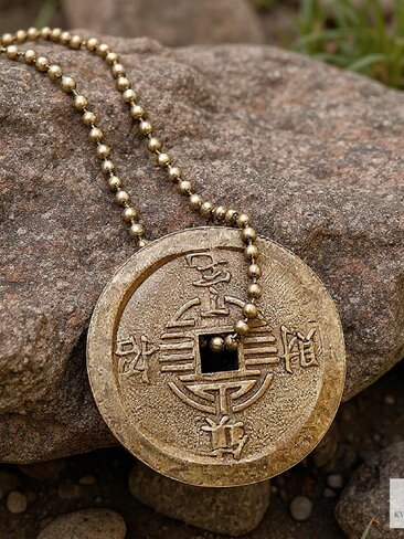 Good Luck Charm: Feng Shui Chinese Coin Pendant Necklace